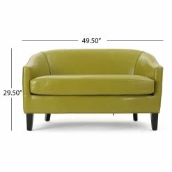 GDFStudio GDF Studio Isolde Modern Petite Loveseat, Green Leather -GDF sofa Shop 455141fb01c52602 3960 w800 h800 b1 p0