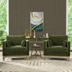 Jennifer Taylor Home Knox 36" Modern Farmhouse Arm Chair, Olive Green Performance Velvet 23 Jennifer Taylor Home Knox 36" Modern Farmhouse Arm Chair, Olive Green Performance Velvet -GDF sofa Shop 46615d590139477c 6251 w800 h800 b0 p0