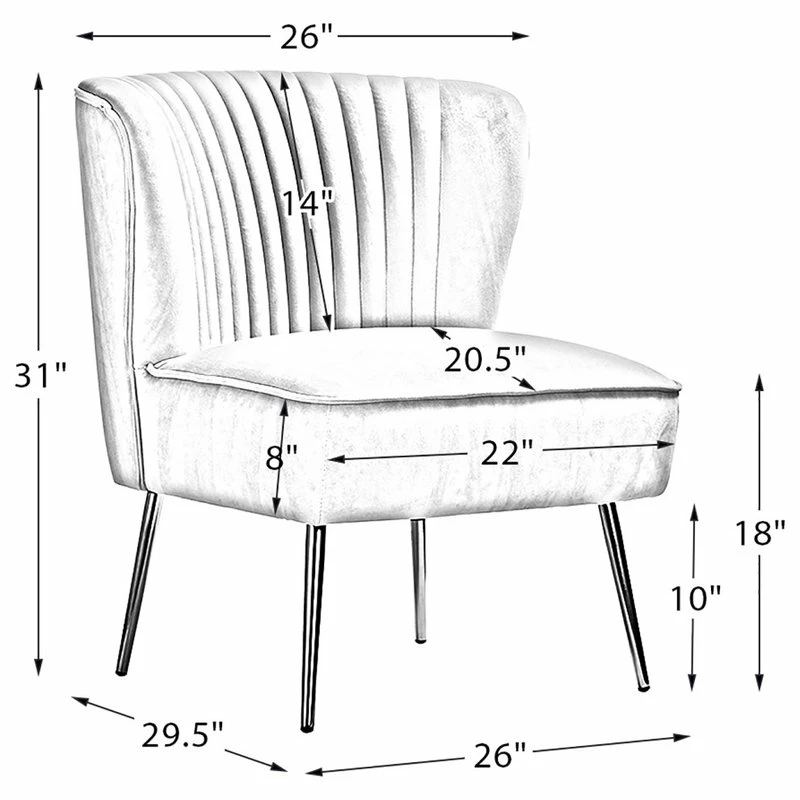Karat Home Monica Side Chair, Orange 11 Karat Home Monica Side Chair, Orange - Image 9
