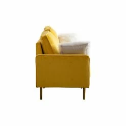 Lilola Home Theo Velvet Sofa With Pillows, Yellow -GDF sofa Shop 46b1a8100245a295 5818 w800 h800 b1 p0