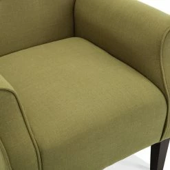 Belleze High Wingback Linen Armchair, Avocado -GDF sofa Shop 4721ffa00b50b922 6859 w800 h800 b0 p0