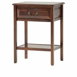 GDFStudio GDF Studio Noah Wood Top Drawer Accent Table, Brown Mahogany -GDF sofa Shop 47c169c0022ffe15 2646 w800 h800 b1 p0