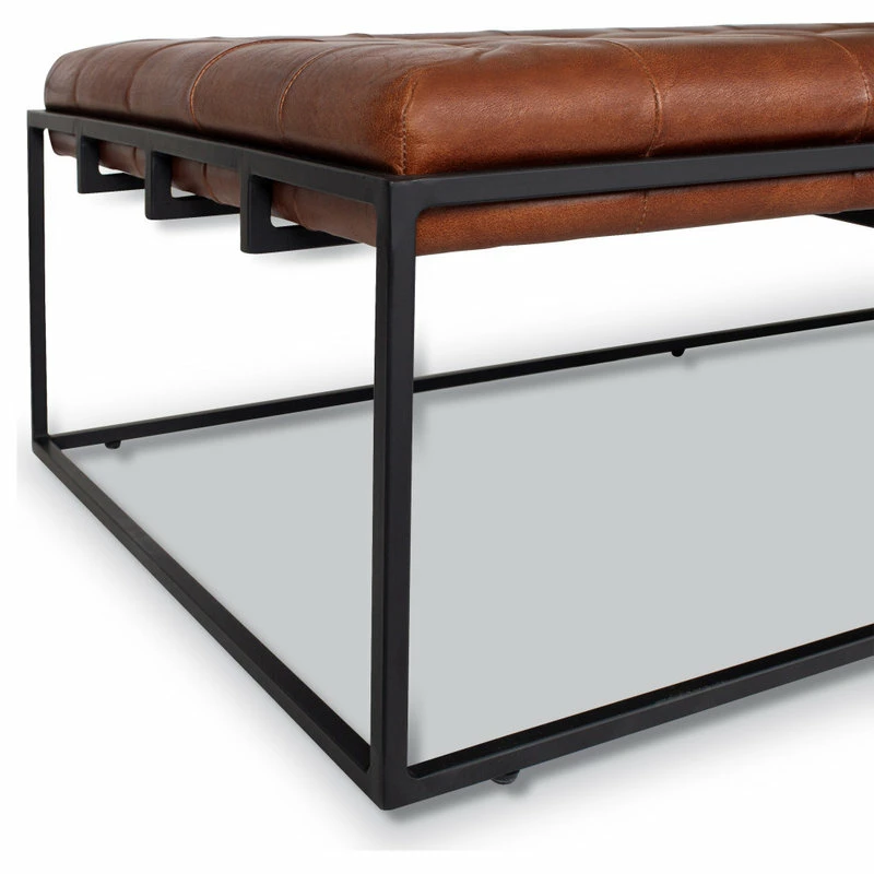 Edgemod Curio Ottoman, Tan/Black 7 Edgemod Curio Ottoman, Tan/Black - Image 5