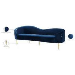 Meridian Furniture Ritz Velvet Sofa, Navy -GDF sofa Shop 4811ea5102741054 6411 w800 h800 b1 p0