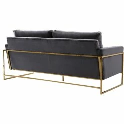 Meridian Furniture Mila Velvet Sofa, Gray 11 Meridian Furniture Mila Velvet Sofa, Gray -GDF sofa Shop 489124be02741463 6421 w800 h800 b1 p0