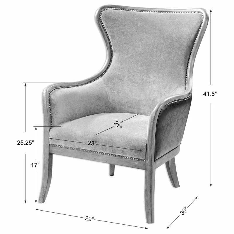 Uttermost Snowden Tan Wing Chair 8 Uttermost Snowden Tan Wing Chair - Image 6