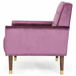 GDFStudio GDF Studio Betsy Modern Button-Tufted Waffle Stitching Velvet Armchair, Raisin -GDF sofa Shop 4981d4bb01d7adba 4883 w800 h800 b1 p0