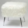 Cortesi Home Olivia White Faux Fur Ottoman, 20" 2 Cortesi Home Olivia White Faux Fur Ottoman, 20" -GDF sofa Shop 49f19c950d050a7a 5123 w800 h800 b0 p0