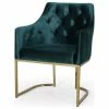 GDFStudio Fern Modern Tufted Glam Accent Chair With Velvet Cushions And U-Shaped Base, Teal, Gold -GDF sofa Shop 4a311ab601b7137b 3365 w800 h800 b1 p0