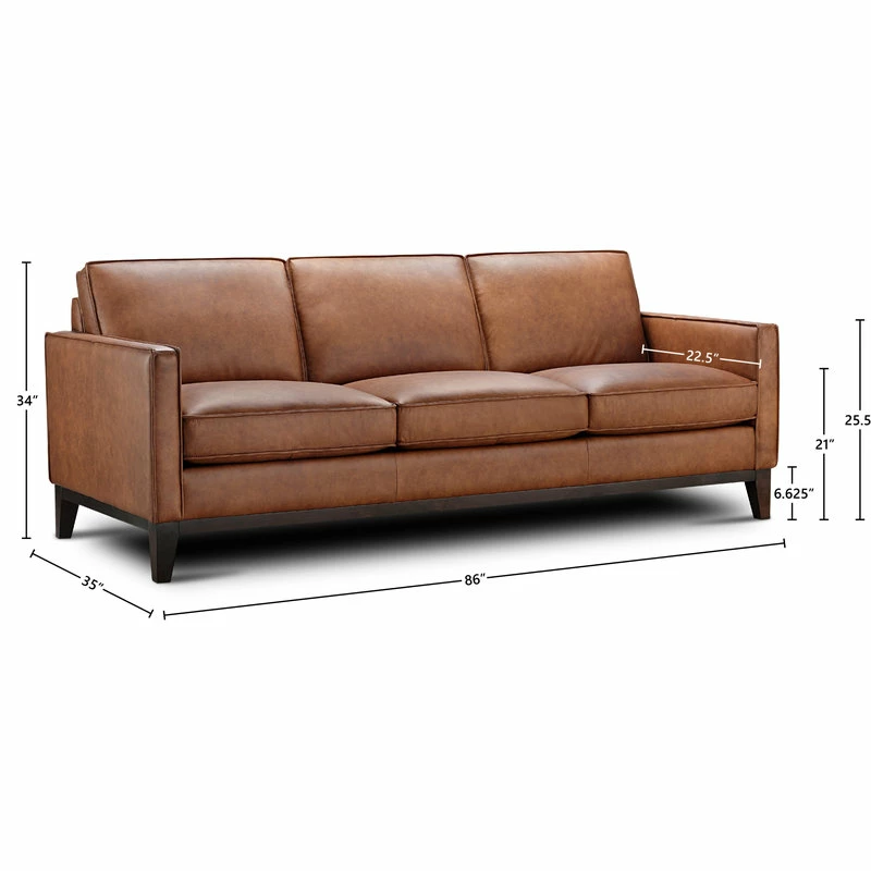 Hello Sofa Home Pimlico 100% Top Grain Leather Sofa 6 Hello Sofa Home Pimlico 100% Top Grain Leather Sofa - Image 4