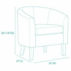 Belleze Modern Club Chair Barrel Design, Brown -GDF sofa Shop 4a815f560d9d5548 3753 w800 h800 b1 p0