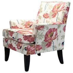 Karat Home Herrera Armchair, Pink Floral
