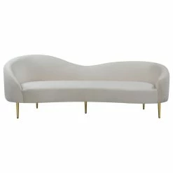 Meridian Furniture Ritz Velvet Sofa, Cream -GDF sofa Shop 4c61ce890274135a 6476 w800 h800 b1 p0