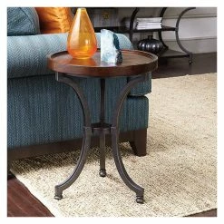 Hammary Furniture Barrow Round Chairside Table By Hammary, Rich Amber -GDF sofa Shop 4d415c3e08f51777 8934 w800 h800 b0 p0