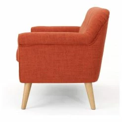 GDFStudio GDF Studio Mia Mid Century Modern Fabric Loveseat, Muted Orange -GDF sofa Shop 4e01a54301b71a52 4663 w800 h800 b1 p0