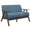 Domain Industries Inc. Lexicon Damala Mid-Century Solid Wood Frame Loveseat In Blue -GDF sofa Shop 4f310a670f473a3f 1769 w800 h800 b1 p0