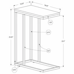 Monarch Specialties I 3008 Glossy White Hollow-Core/Chrome Metal Accent Table -GDF sofa Shop 4f519b7809d6776d 5152 w800 h800 b1 p0