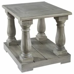 Picket House Ivan 4 Pedestal End Table