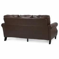 GDFStudio Burkehaven Contemporary Faux Leather 3 Seater Sofa, Nailhead Trim, Dark Brown 21 GDFStudio Burkehaven Contemporary Faux Leather 3 Seater Sofa, Nailhead Trim, Dark Brown -GDF sofa Shop 4ff19eb2032d4f10 1308 w800 h800 b1 p0