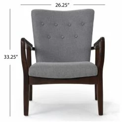 GDFStudio GDF Studio Suffolk French Style Fabric Arm Chairs, Gray, Set Of 2 -GDF sofa Shop 51611db401bb0253 8870 w800 h800 b1 p0