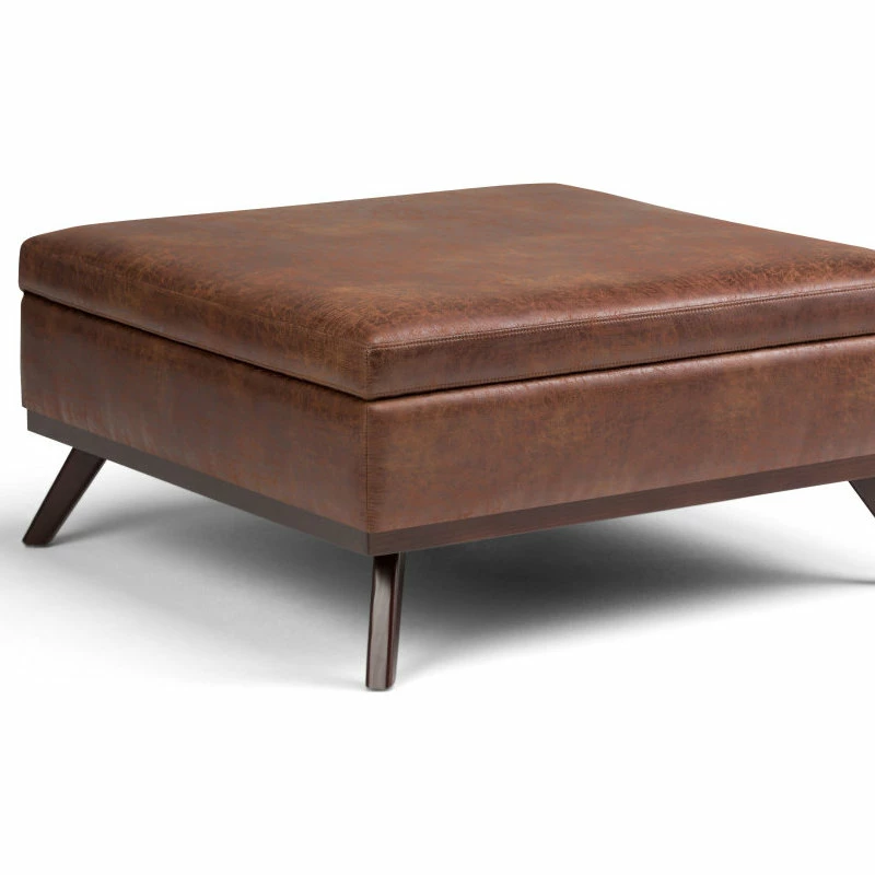 Simpli Home Ltd. Owen Square Coffee Table Storage Ottoman 4 Simpli Home Ltd. Owen Square Coffee Table Storage Ottoman - Image 2