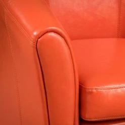 GDFStudio GDF Studio Newport Leather Club Chair, Orange -GDF sofa Shop 5261766501c41416 4534 w800 h800 b0 p0