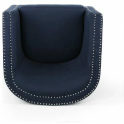 GDFStudio Jaymee Fabric Swivel Chair, Blue And Black -GDF sofa Shop 52818d250f907510 3355 w800 h800 b1 p0