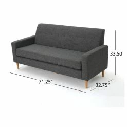 GDFStudio GDF Studio Stratford Mid Century Modern Fabric 3-Seat Sofa, Gray -GDF sofa Shop 529100b401e529a1 4497 w800 h800 b1 p0