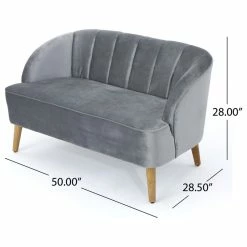GDFStudio GDF Studio Scarlett Modern New Velvet Sofa, Pewter -GDF sofa Shop 5291120f01e65d93 7627 w800 h800 b1 p0