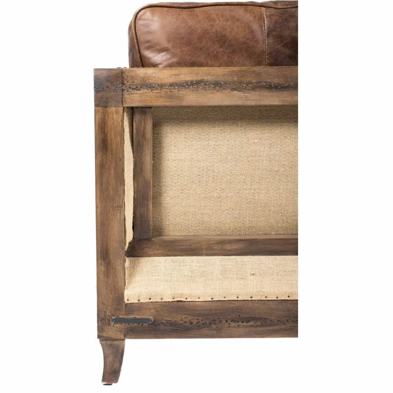 Moe's Home Collection Darlington Sofa Grazed Brown Leather 8 Moe's Home Collection Darlington Sofa Grazed Brown Leather - Image 6