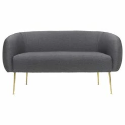 Safavieh Alena Loveseat, Stone, Poly Blend