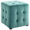 LexMod Contour Tufted Button Cube Performance Velvet Ottoman, Teal -GDF sofa Shop 5371433e00cd271e 5304 w800 h800 b1 p0