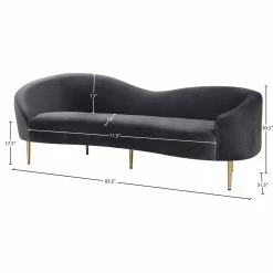 Meridian Furniture Ritz Velvet Sofa, Gray 21 Meridian Furniture Ritz Velvet Sofa, Gray -GDF sofa Shop 53a17383027414fc 6430 w800 h800 b1 p0