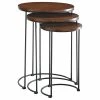 Carolina Classics Napa 3-Piece Round Nesting Tabes, Chestnut/Black -GDF sofa Shop 53d120de0977d4ad 7853 w800 h800 b1 p0
