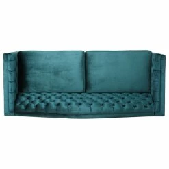 GDFStudio Bonnie Traditional Button Tufted Velvet 3 Seater Sofa, Teal/Dark Brown 16 GDFStudio Bonnie Traditional Button Tufted Velvet 3 Seater Sofa, Teal/Dark Brown -GDF sofa Shop 54e17d47036c9205 9928 w800 h800 b1 p0