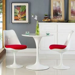 LexMod Lippa Round Wood Top Dining Table, White, 28" -GDF sofa Shop 5501272f00cd1a54 9940 w800 h800 b0 p0