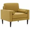 Belleze Erik Accent Chair Tufted Linen With Bolster Pillows, Yellow -GDF sofa Shop 55619e5400f79690 2771 w800 h800 b1 p0