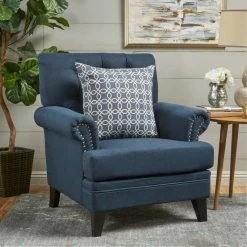 GDFStudio GDF Studio Arielle Plush Tufted Back Fabric Club Armchair, Navy Blue 13 GDFStudio GDF Studio Arielle Plush Tufted Back Fabric Club Armchair, Navy Blue -GDF sofa Shop 5561e38f01c442df 8950 w800 h800 b0 p0