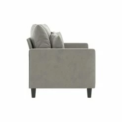 Vida XL International B.V. VidaXL 2-Seater Sofa Light Gray Velvet Living Room Lounge Seating Couch Settee -GDF sofa Shop 5591baad03d92398 9472 w800 h800 b1 p0