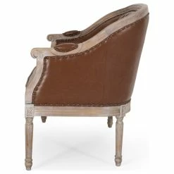 GDFStudio GDF Studio Megan Classical Tufted Loveseat, Cognac And Antique, Faux Leather -GDF sofa Shop 55b14d9301c44796 9147 w800 h800 b1 p0