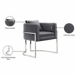 Meridian Furniture Pippa Velvet Accent Chair, Gray 8 Meridian Furniture Pippa Velvet Accent Chair, Gray -GDF sofa Shop 55e19ddc02740bc9 2652 w800 h800 b1 p0