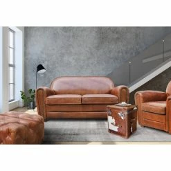 Pasargad Home Paris Club Genuine Leather Loveseat -GDF sofa Shop 5621ed040c1280a3 9822 w800 h800 b0 p0