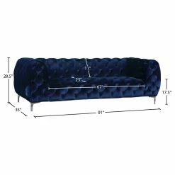 Meridian Furniture Mercer Navy Velvet Sofa -GDF sofa Shop 5651d1f102741198 6477 w800 h800 b1 p0