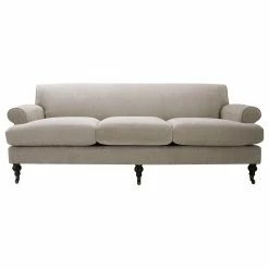 Jennifer Taylor Home Alana 88" Lawson 3-Seater Sofa, Silver Grey Yarndye