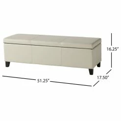 GDFStudio GDF Studio Skyler Beige Fabric Storage Ottoman Bench, Ivory -GDF sofa Shop 56a15077039ad457 9744 w800 h800 b1 p0