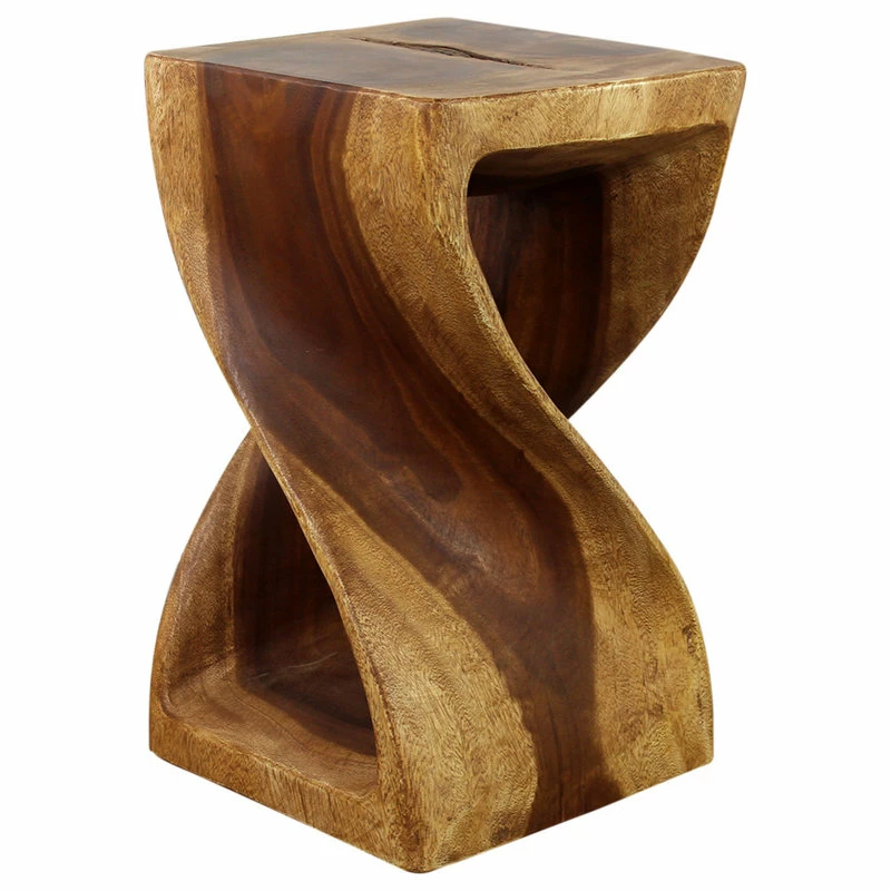 Kammika Import Export Co., Ltd (Thailand) Haussmann® Original Wood Twist Stool 12 X 12 X 20 In High Oak Oil 4 Kammika Import Export Co., Ltd (Thailand) Haussmann® Original Wood Twist Stool 12 X 12 X 20 In High Oak Oil - Image 2