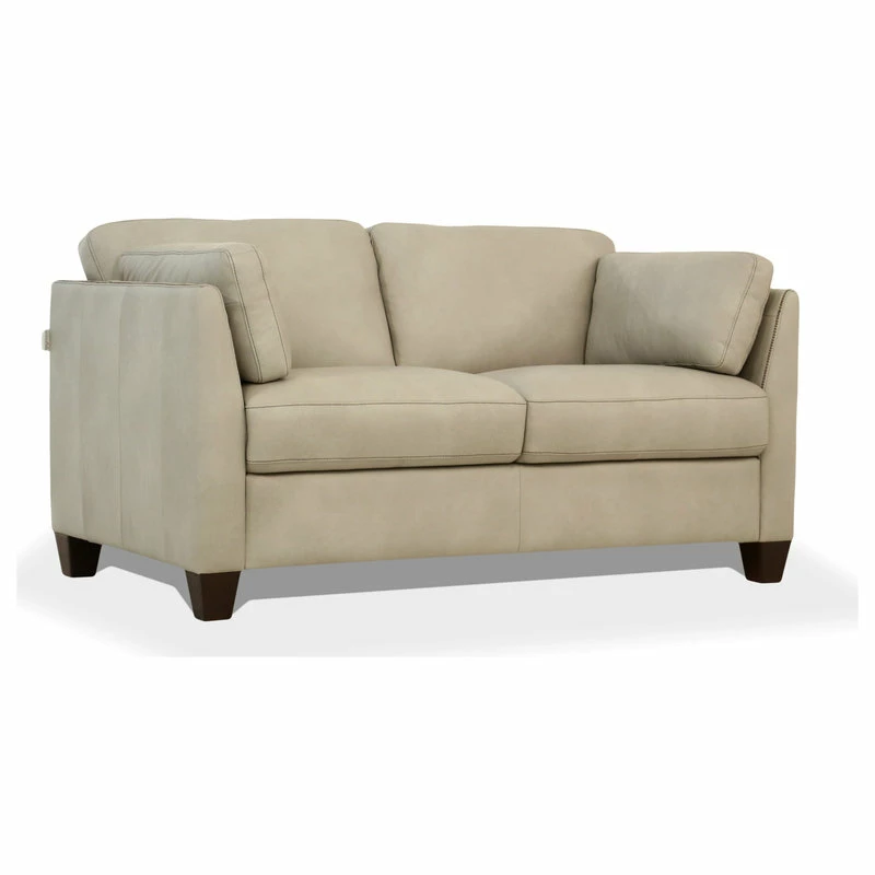Acme Furniture ACME Matias Loveseat, Dusty White Leather 6 Acme Furniture ACME Matias Loveseat, Dusty White Leather - Image 4