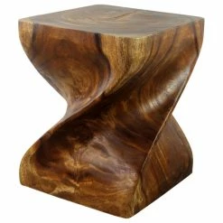 Kammika Import Export Co., Ltd (Thailand) Haussmann Wood Big Twist Coffee Table 16 In SQ X 20 In High Walnut Oil -GDF sofa Shop 589135560167e36a 9165 w800 h800 b1 p0