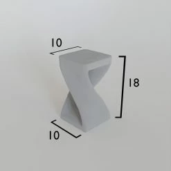 Haussmann Inc Twist 10"x18" End Table, Gray -GDF sofa Shop 5901f3d9024b24c5 9760 w800 h800 b0 p0