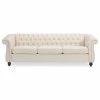 GDFStudio Adetokunbo Tufted Chesterfield Fabric 3 Seater Sofa, Beige/Dark Brown -GDF sofa Shop 59f1f3ea0f906e81 5498 w800 h800 b1 p0